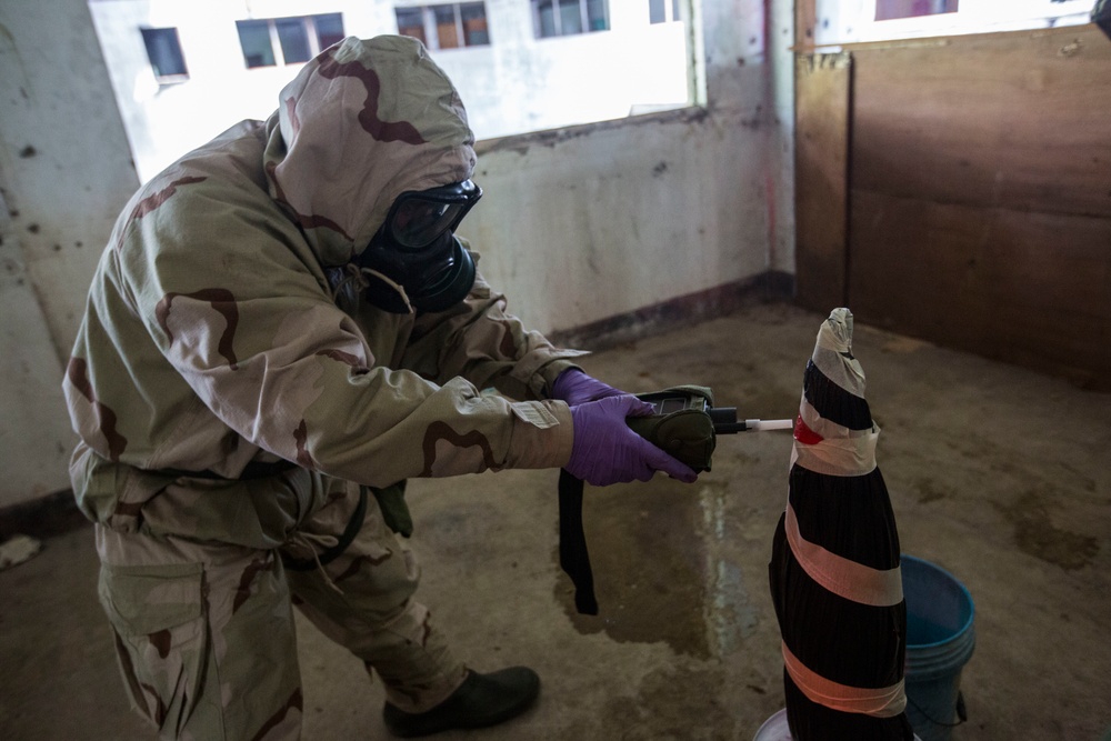 AFP and U.S. EOD and CBRN Neutralize Contaminated IED's