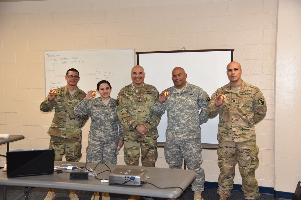 1st MSC leaders provide motivation and moral support to 246th Quartermaster Co. Soldiers
