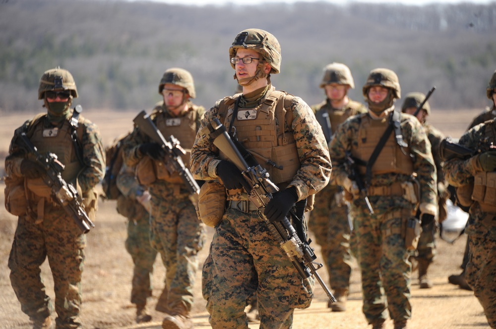 US MARINES NAVIGATE FORT MCCOY TRENCHES