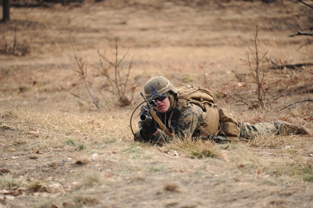 US MARINES NAVIGATE FORT MCCOY TRENCHES