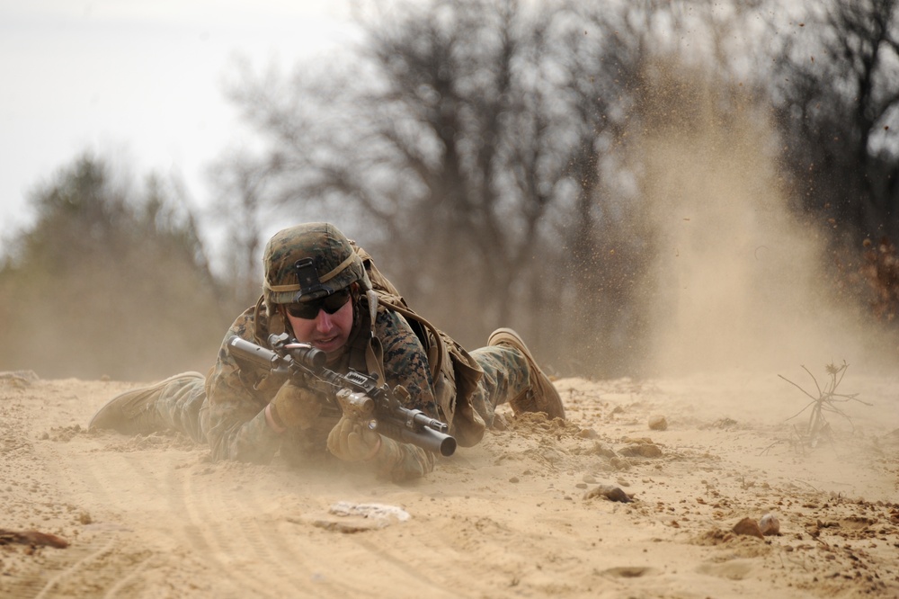 US MARINES NAVIGATE FORT MCCOY TRENCHES