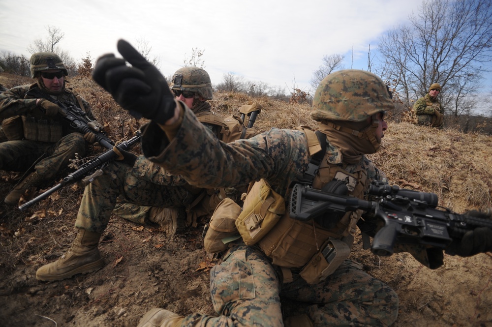 US MARINES NAVIGATE FORT MCCOY TRENCHES