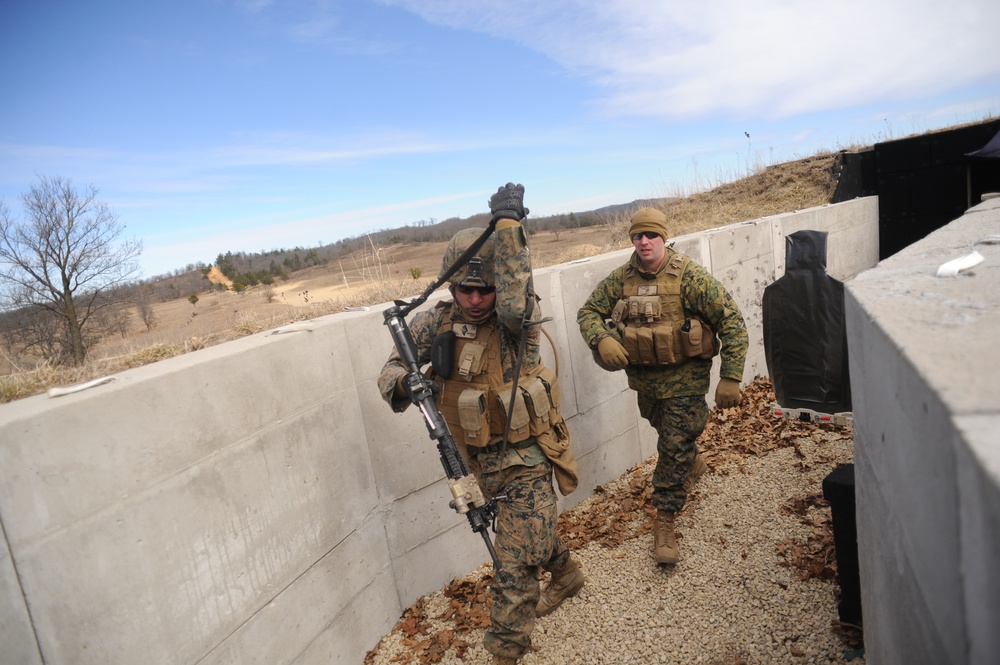 US MARINES NAVIGATE FORT MCCOY TRENCHES