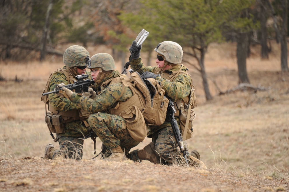 US MARINES NAVIGATE FORT MCCOY TRENCHES