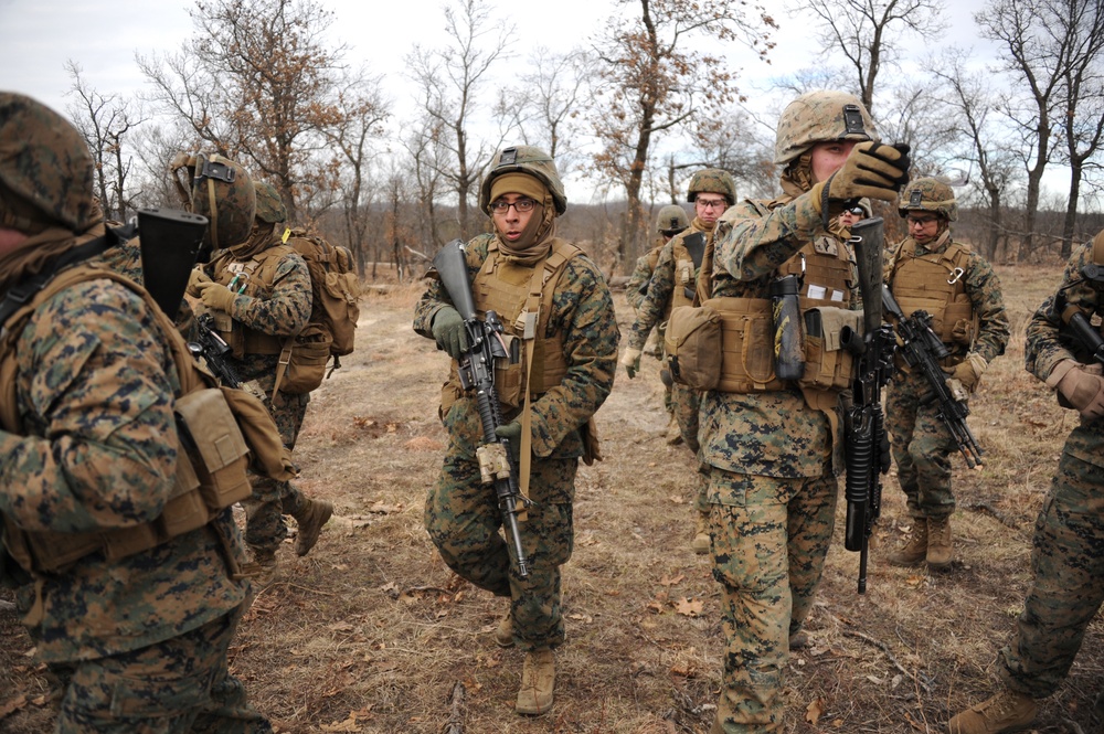 US MARINES NAVIGATE FORT MCCOY TRENCHES