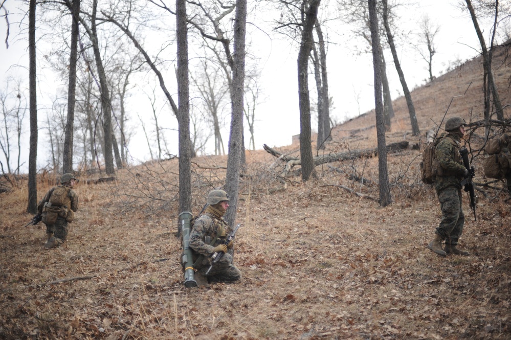 US MARINES NAVIGATE FORT MCCOY TRENCHES