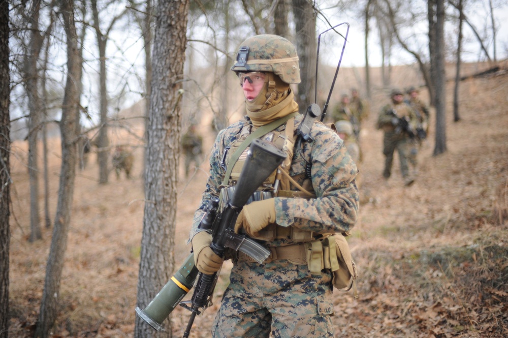 US MARINES NAVIGATE FORT MCCOY TRENCHES