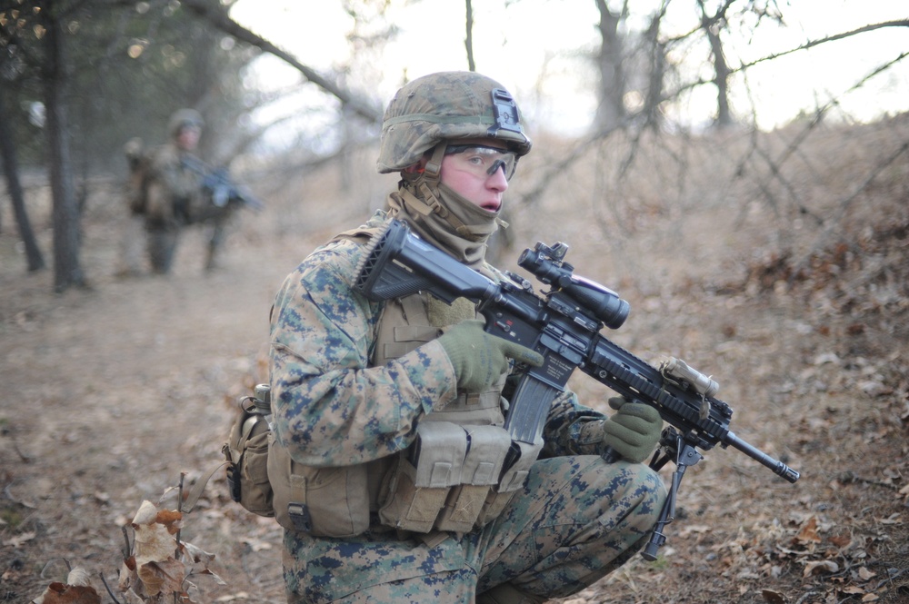 US MARINES NAVIGATE FORT MCCOY TRENCHES