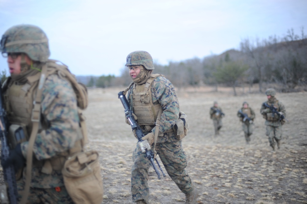 US MARINES NAVIGATE FORT MCCOY TRENCHES