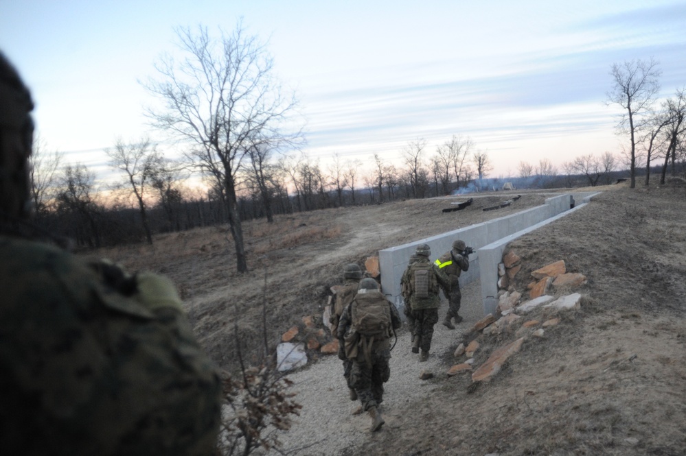 US MARINES NAVIGATE FORT MCCOY TRENCHES