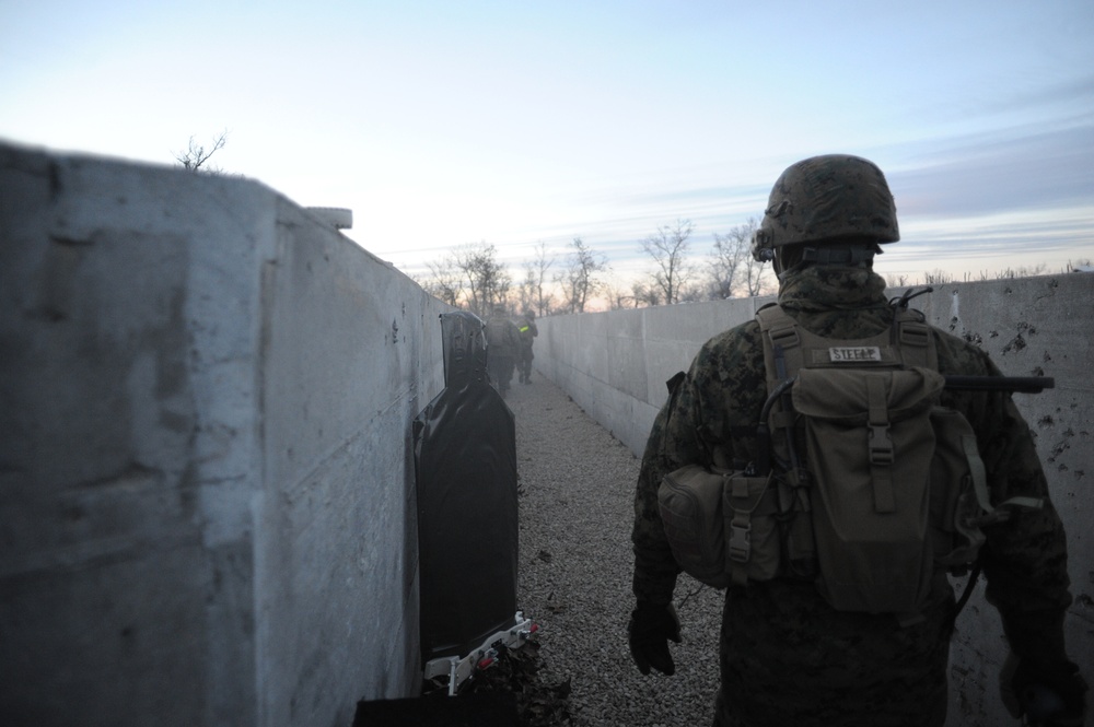 US MARINES NAVIGATE FORT MCCOY TRENCHES