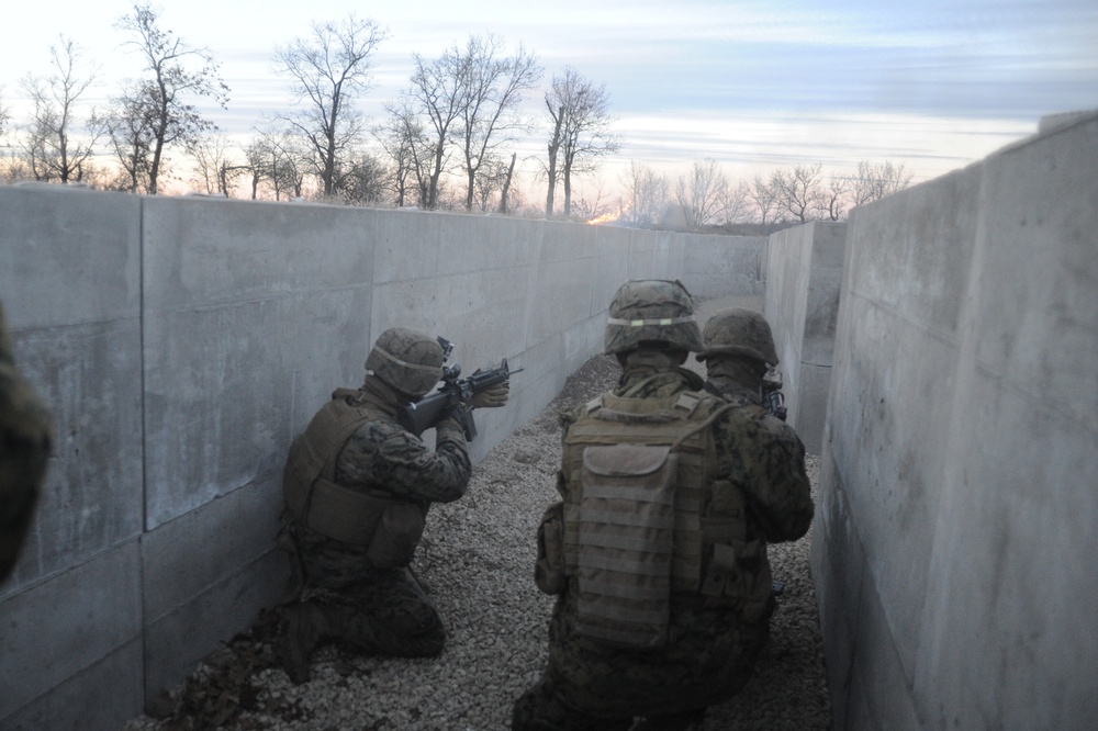 US MARINES NAVIGATE FORT MCCOY TRENCHES