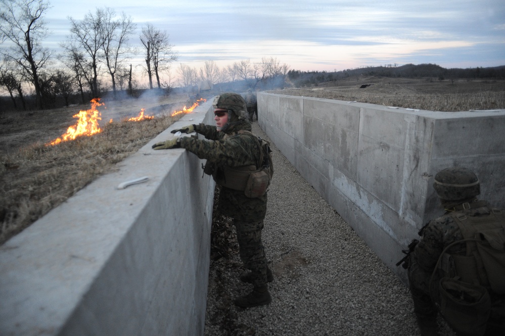 US MARINES NAVIGATE FORT MCCOY TRENCHES