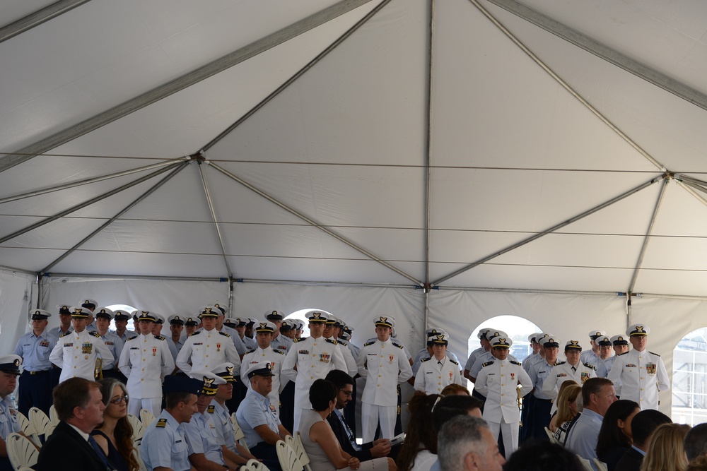 Coast Guard Cutter Escanaba holds change of command in Boston