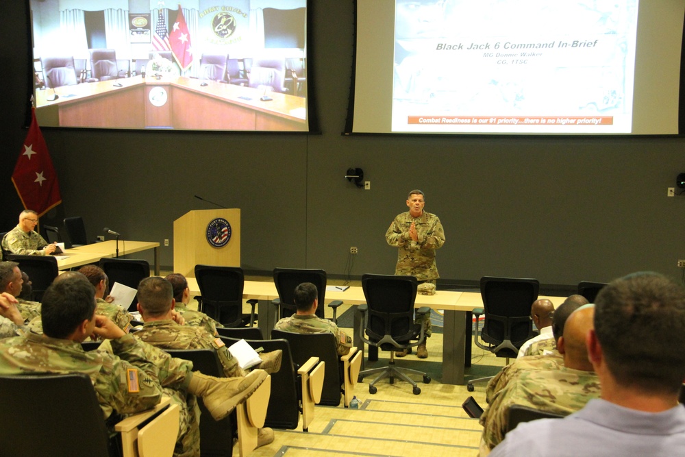Maj. Gen. Walker addresses the 1st TSC