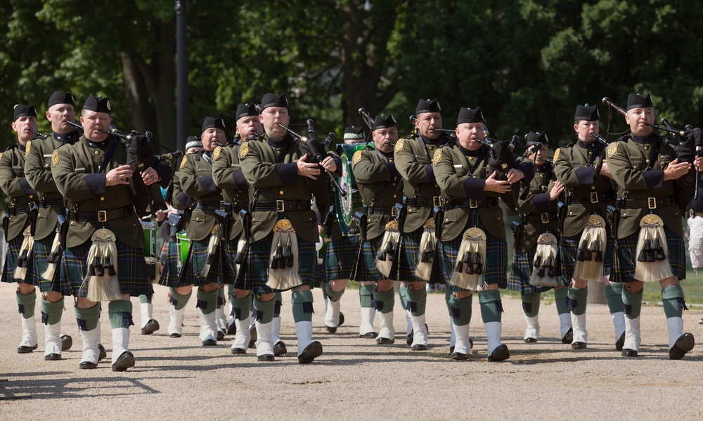 CBP Participates in the 2017 Steve Young Honor Guard Pipes and Drums Competition