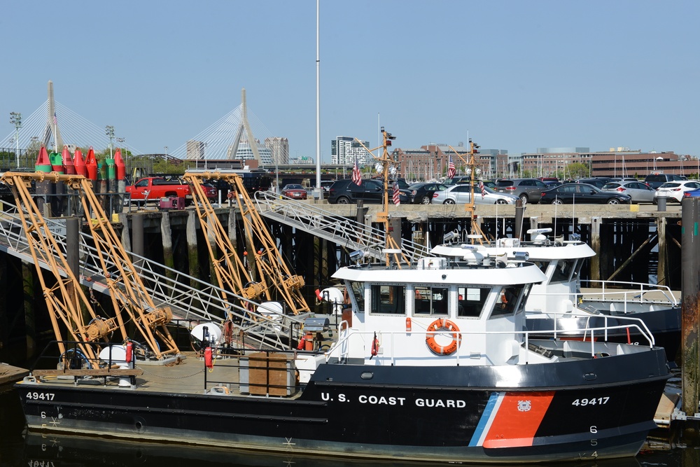 Coast Guard aids to navigation boats in Boston Harbor