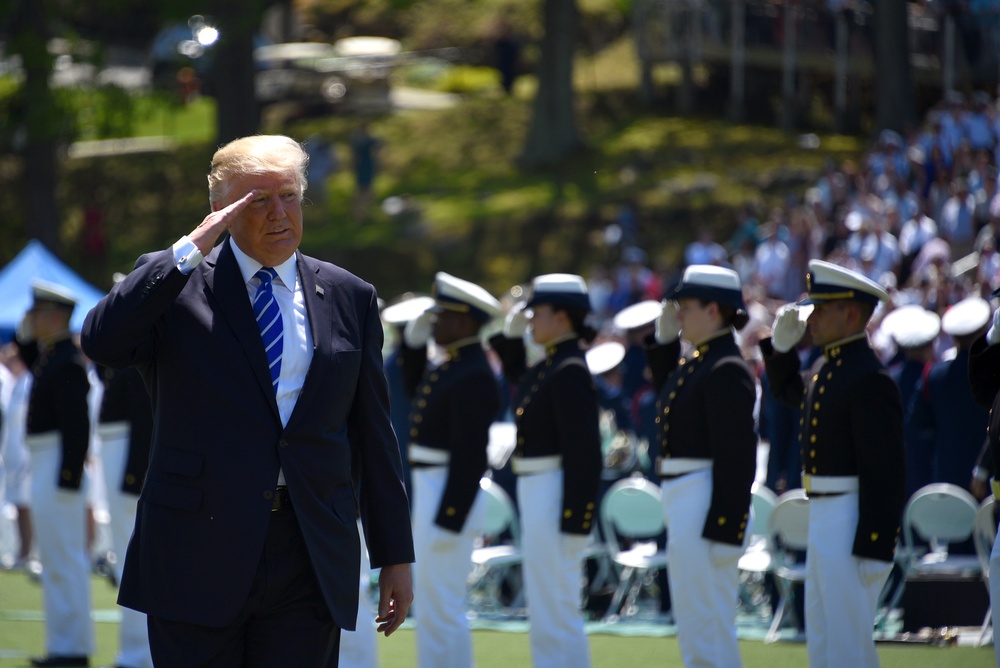 POTUS attends Coast Guard Academy Commencement