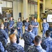 Rear Adm. Stephen Williamson toured USS Emory S. Land (AS 39) and other repair facilities in Guam to assess current operations and capabilities.