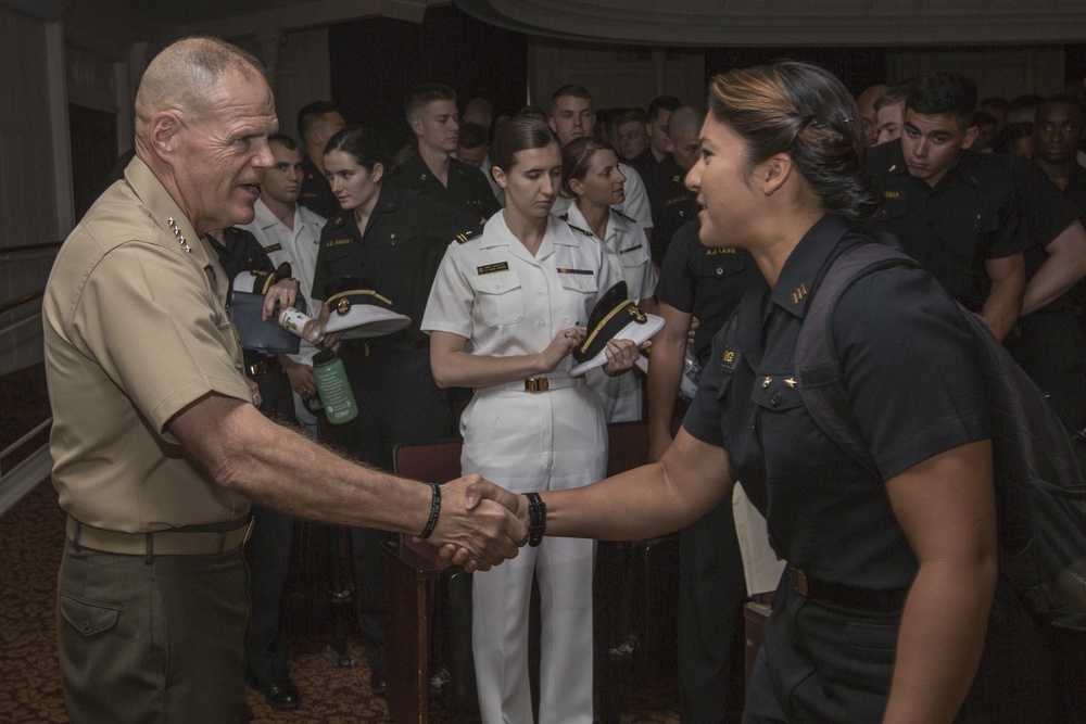 CMC Speaks to Midshipman at USNA