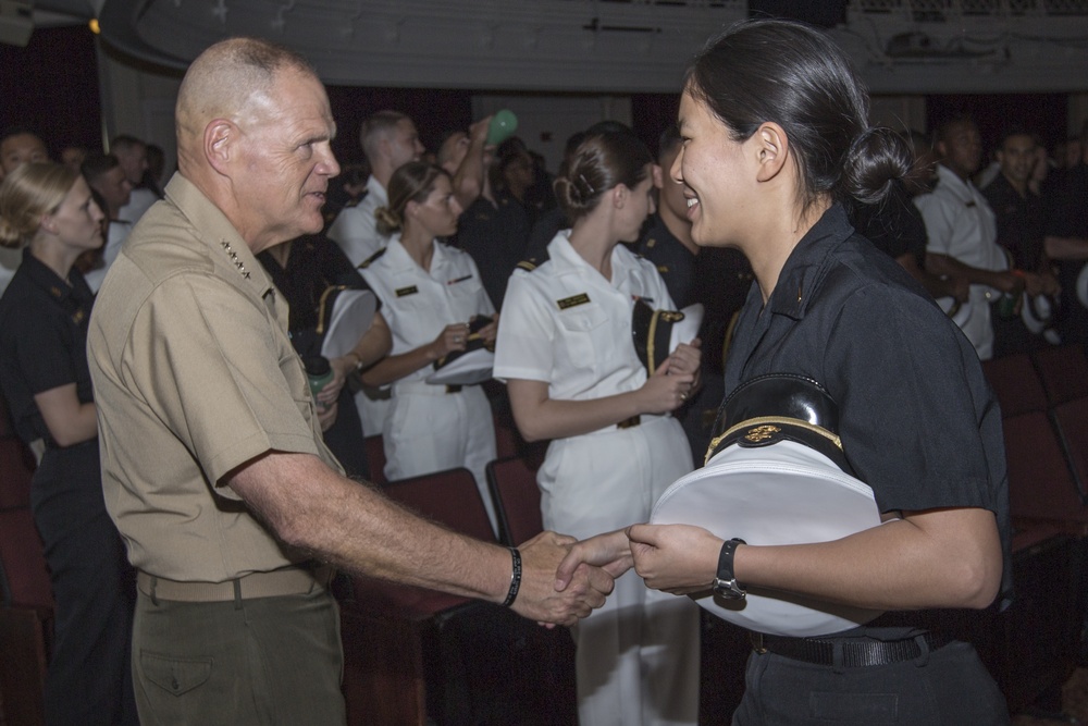 CMC Speaks to Midshipman at USNA