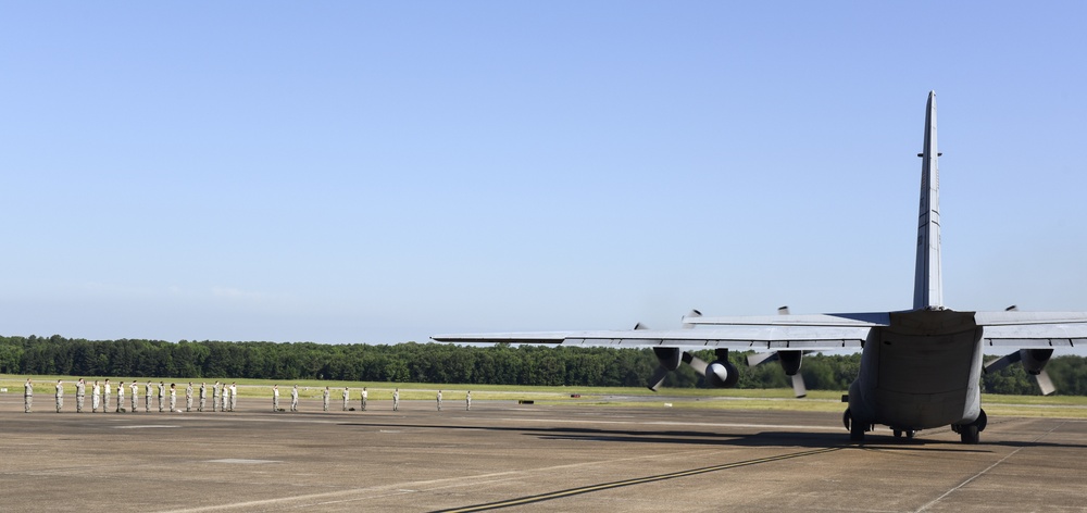 C-130H AMP departs 189th Airlift Wing