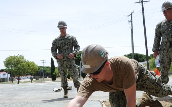 NMCB 1 Places Concrete in Rota, Spain