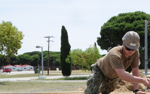 NMCB 1 Places Concrete in Rota, Spain