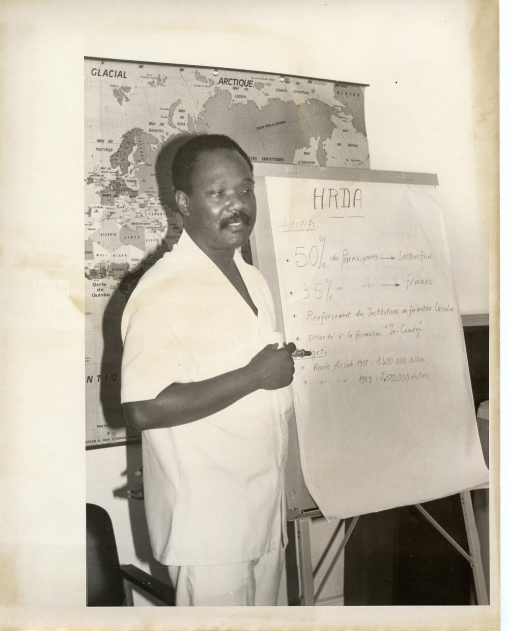 Moustapha Diallo w/ women entrepreneurs to discuss HRDA 1989