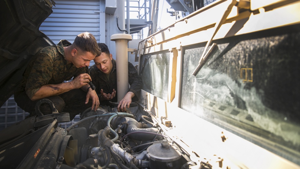 CLB-15 Humvee Maintenance: Defense of the American Fleet