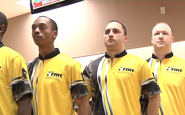 All Army Men's Bowling Team with MWR's Carole Herr