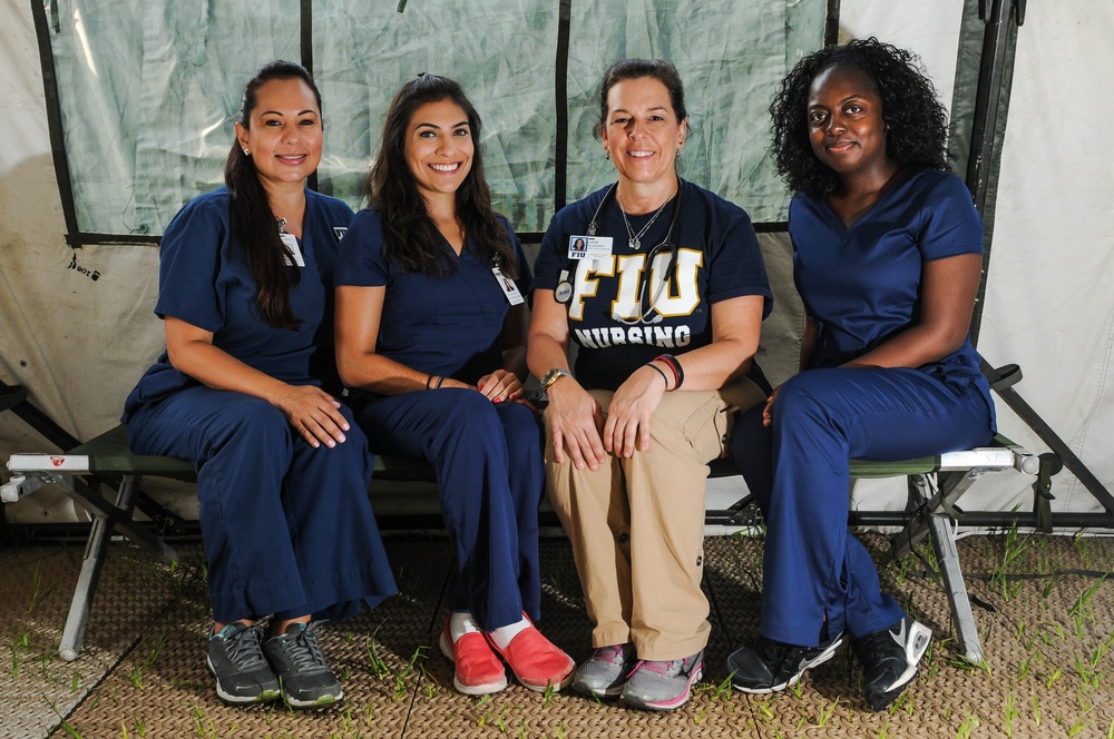 Advanced nursing students from Florida Inter-national University lighten load of Beyond the Horizon 2017