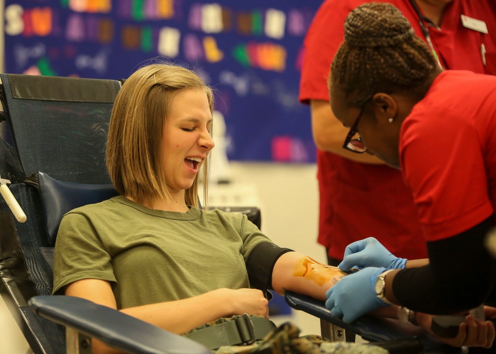 Fightertown Marines give back: Red Cross blood drive