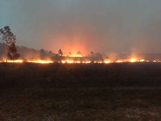 Air Force Wildland Fire Center responding to Avon Park AFR wildfire