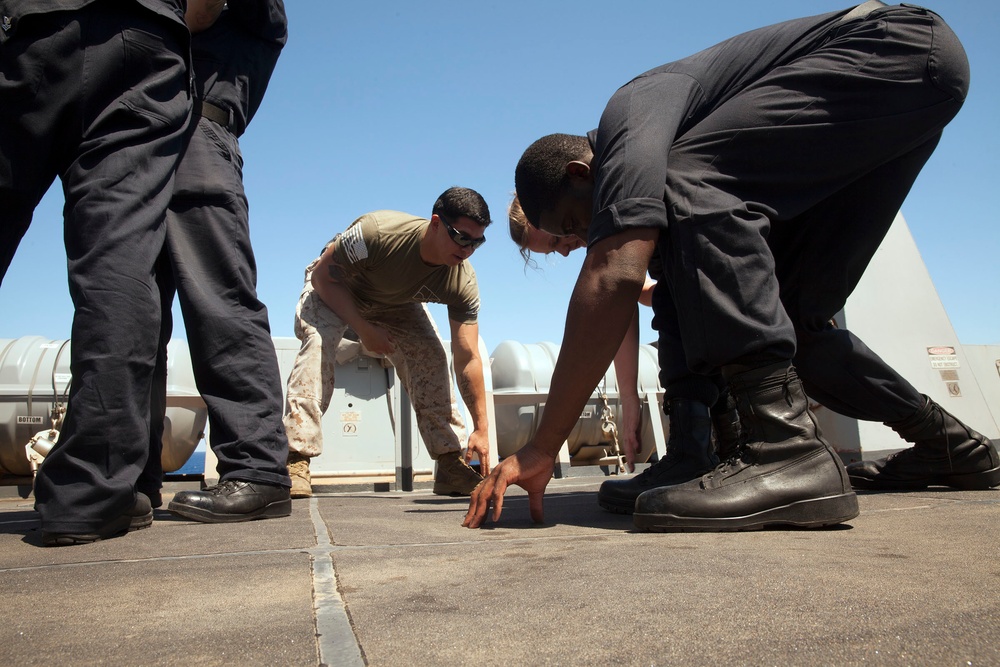 LPD 19 conducts master at arms training