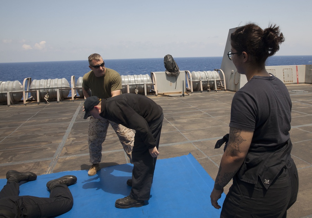LPD 19 conducts master at arms training