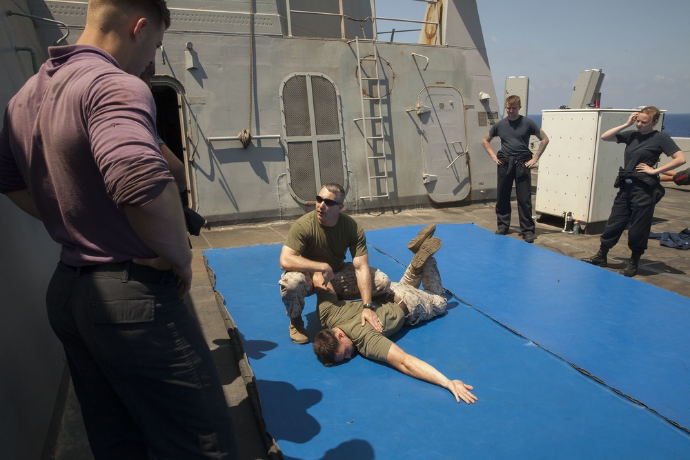 LPD 19 conducts master at arms training