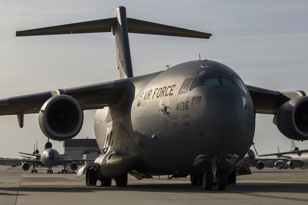 Flight line morning