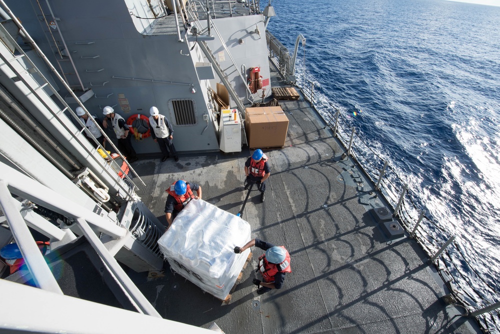 Dewey Performs a Replenishment-at-Sea