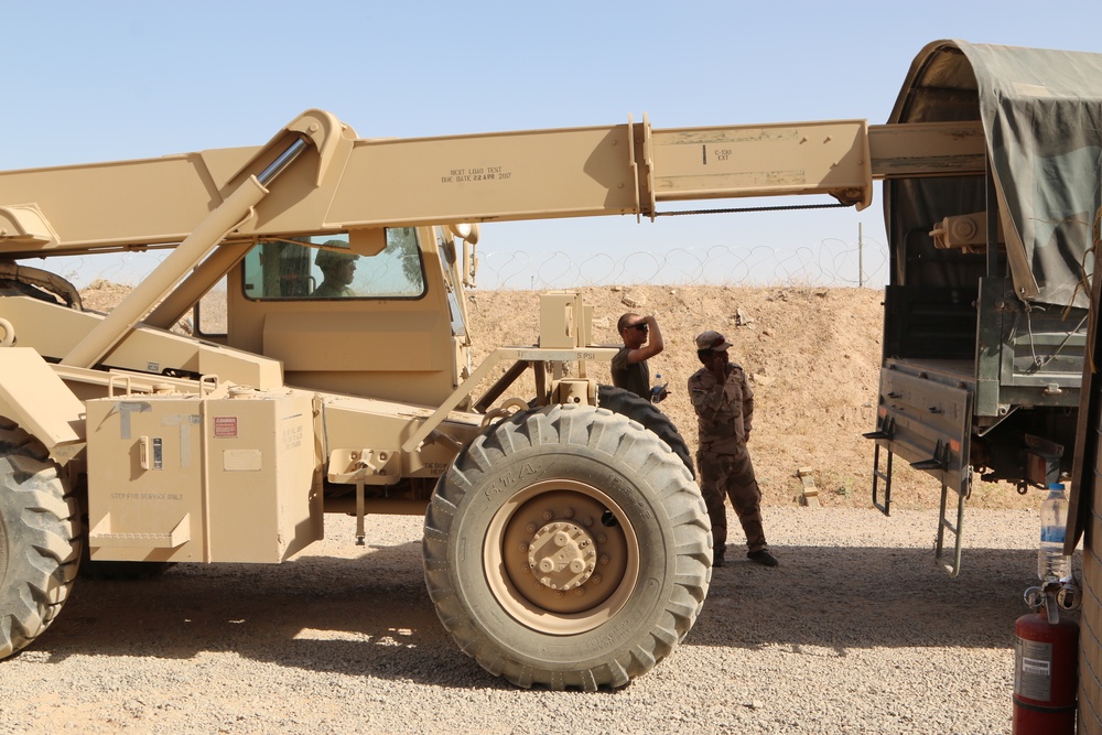 U.S. Army Soldiers divest ammunition to Iraqi Army