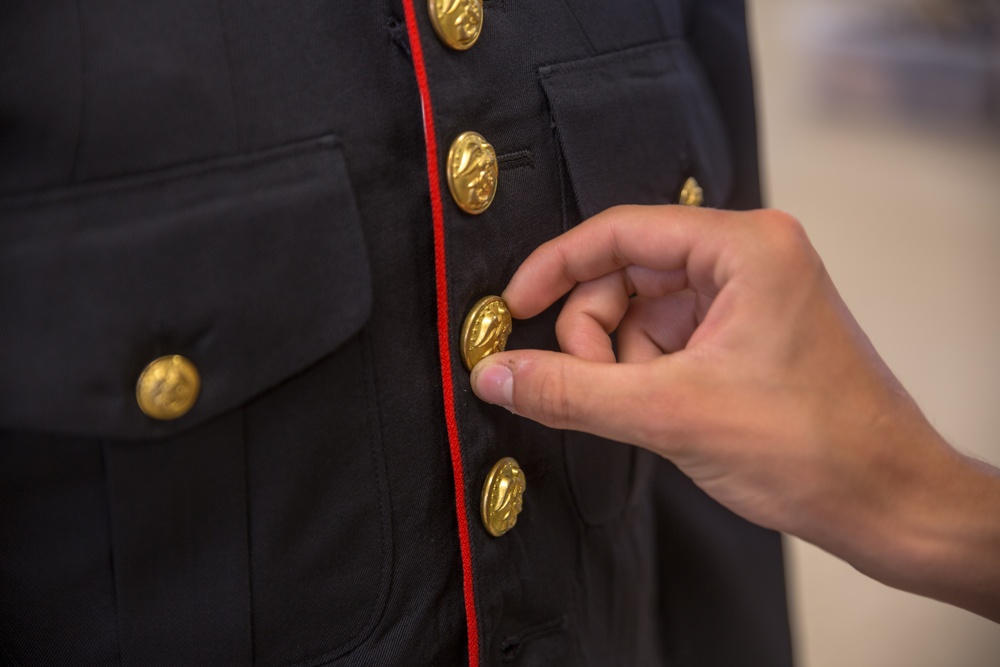 Marine recruits stand tall for official photo on Parris Island