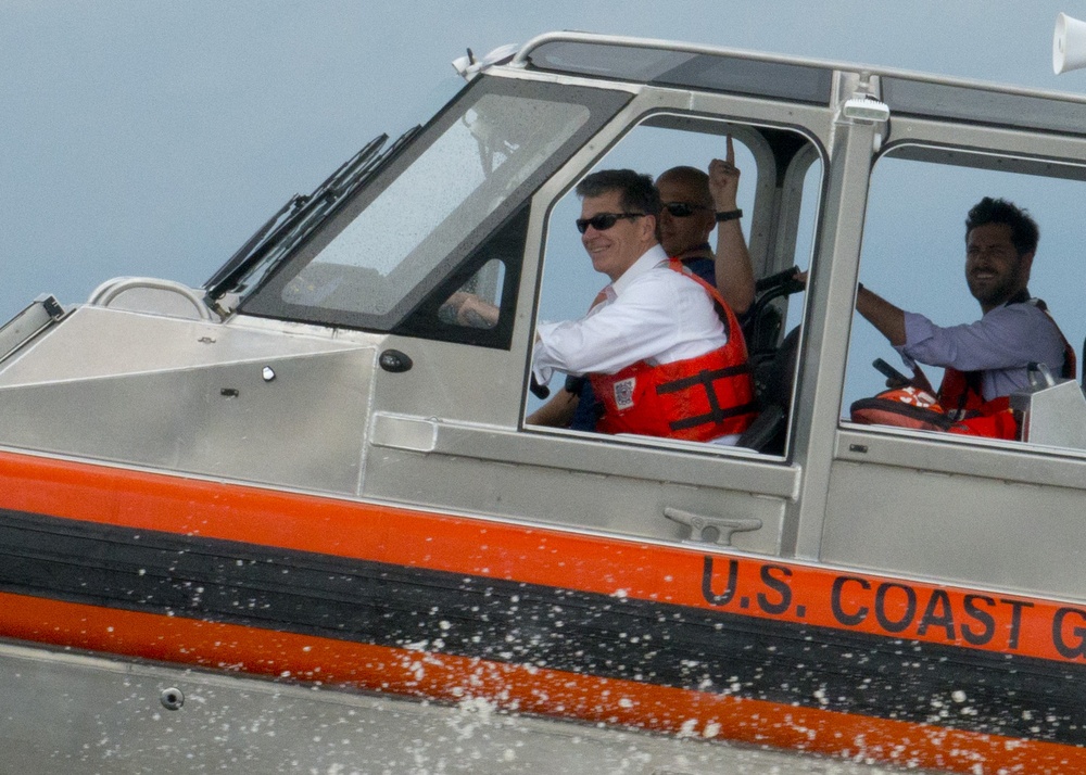 Gov. Roy Cooper visits Coast Guard Base Elizabeth City