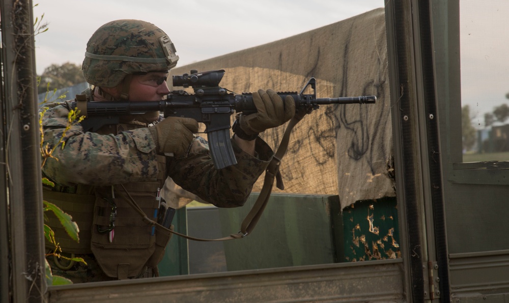 Pennsylvania Marine competes during international arms competition in Australia