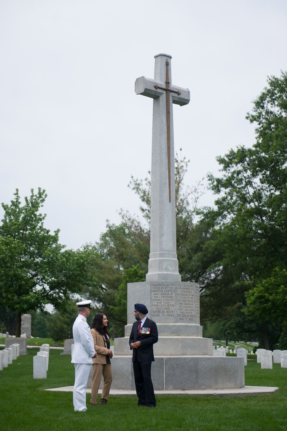 Canadian Minister of Defence, Harjit Sajjan, Lays a Wreath at the Tomb of the Unknown Soldier