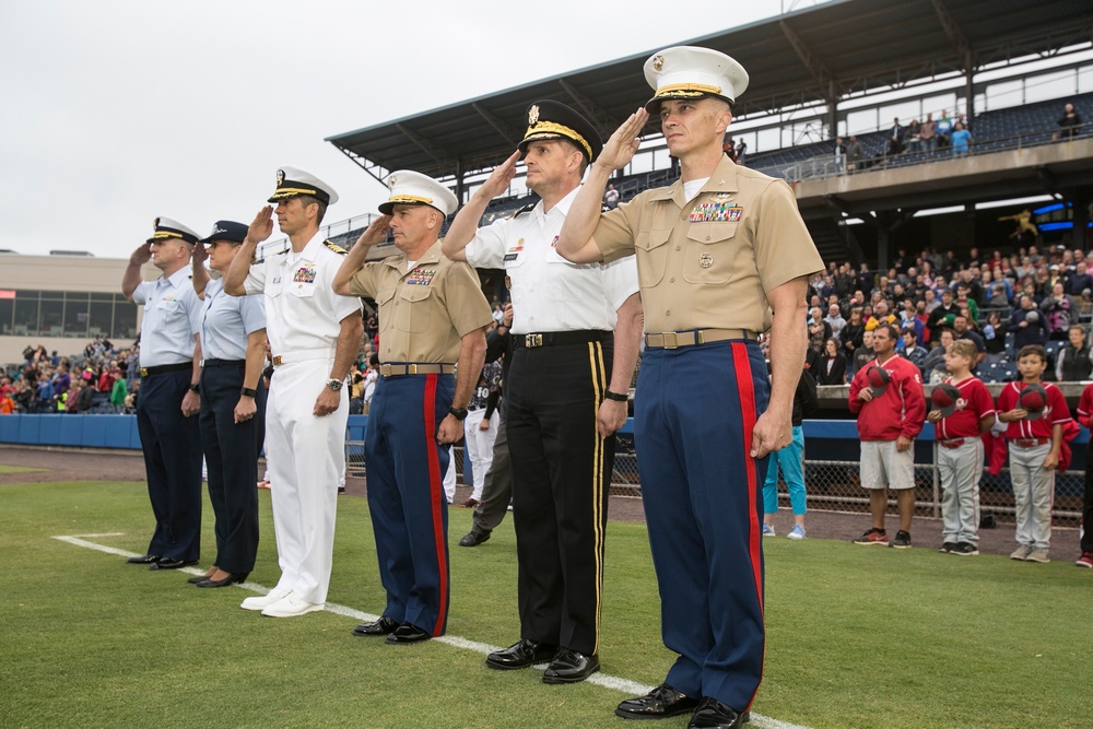 Hampton Roads servicemembers recognzed at Norfolk Tides 22nd Annual Armed Forces Appreciation Night