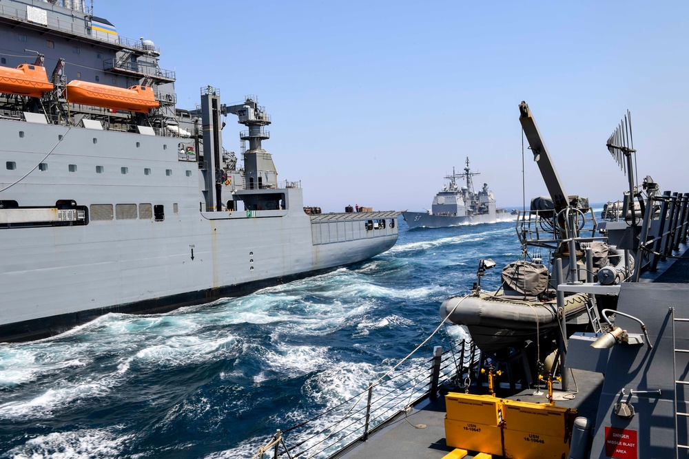 USS Wayne E. Meyer Conducts a Replenishment-at-Sea