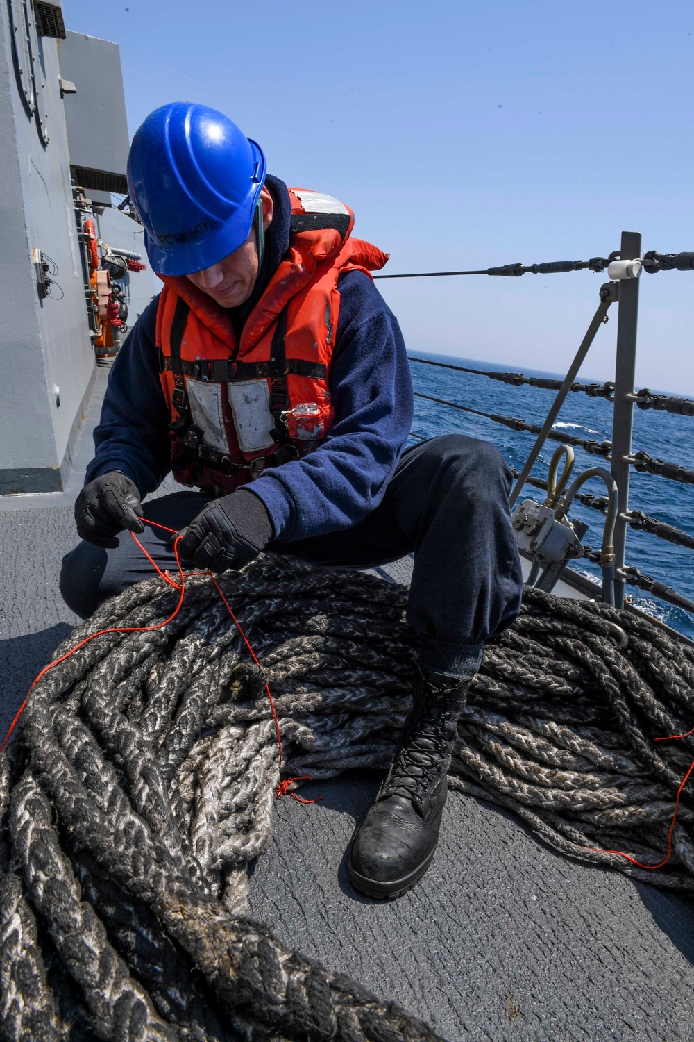 USS Wayne E. Meyer Conducts a Replenishment-at-Sea