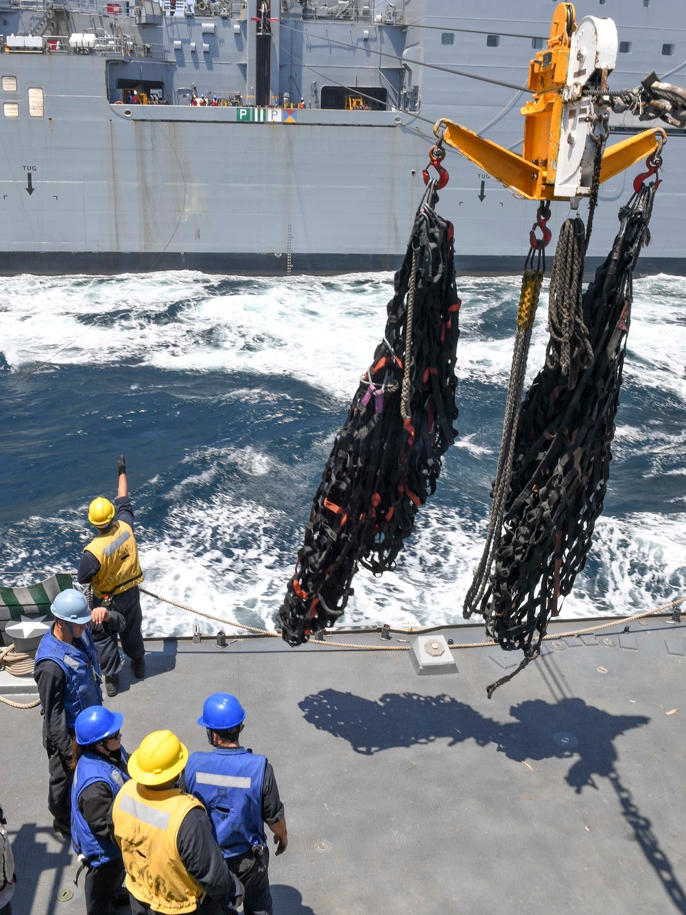 USS Wayne E. Meyer Conducts a Replenishment-at-Sea