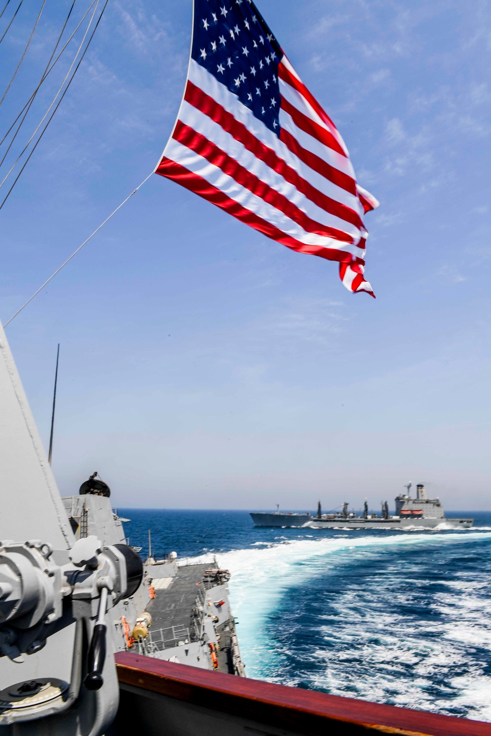 USS Wayne E. Meyer Conducts a Replenishment-at-Sea