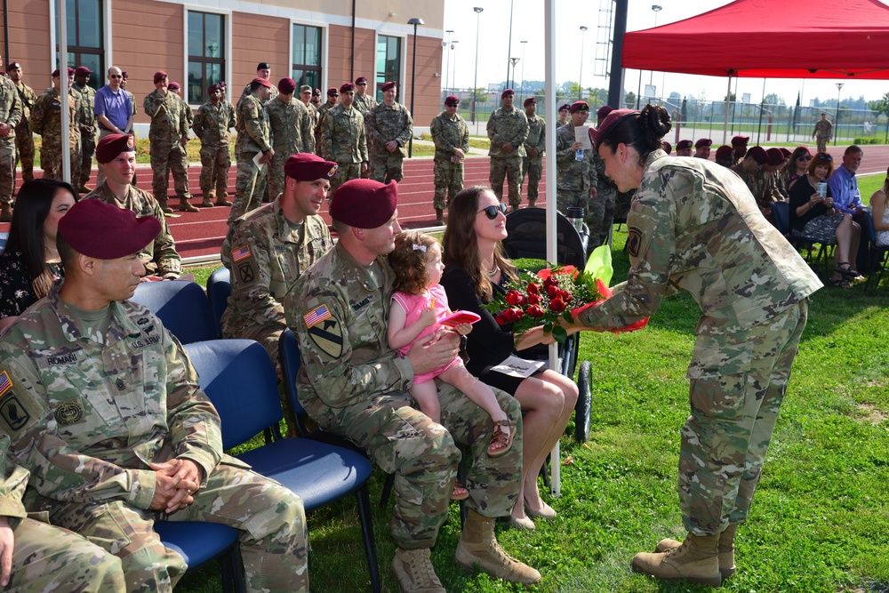 Change of Command Ceremony, Charlie Company, 54th Brigade Engineer Battalion, 173rd Airborne Brigade